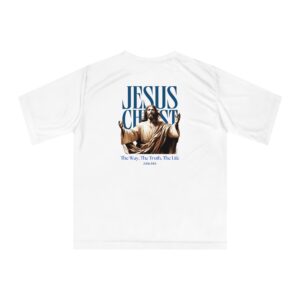 inspirational unisex performance t shirt faith based fitness tee, activewear, gift for believers, jesus christ apparel, spiritual [...]
