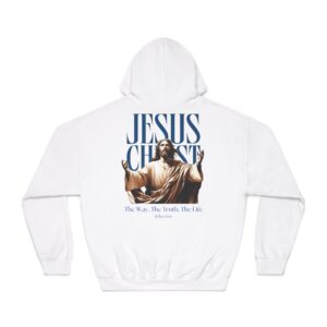 unisex hoodie, christian sweatshirt, religious apparel, faith based gift, jesus christ design
